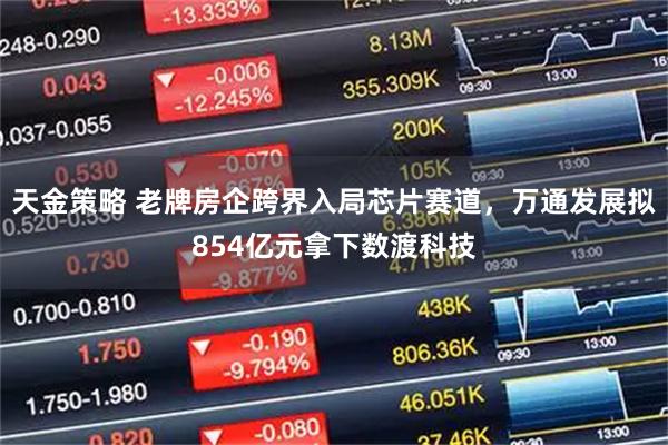 天金策略 老牌房企跨界入局芯片赛道，万通发展拟854亿元拿下数渡科技